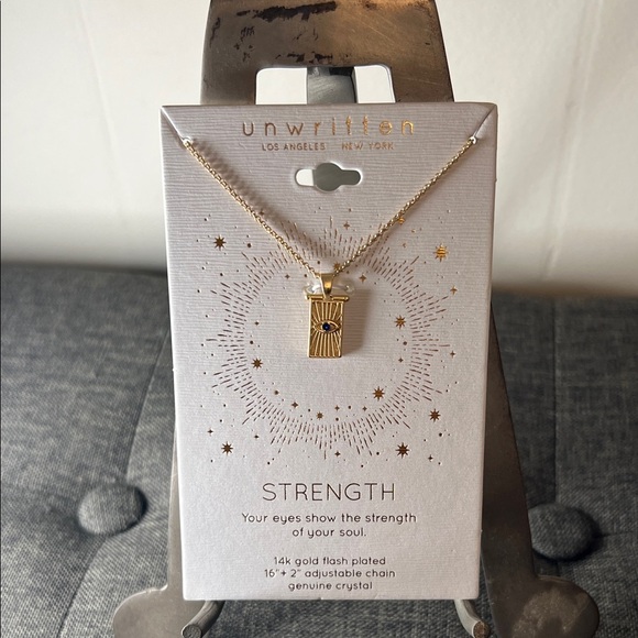 Unwritten Gold Necklace with Crystal Pendant - Picture 1 of 3